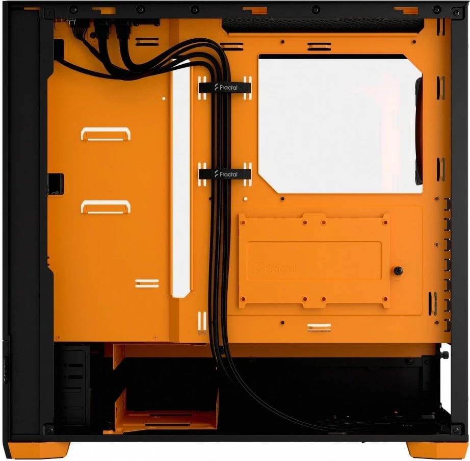 Kasë Fractal Design Pop Air TG Clear Tint RGB, Midi Tower, ATX, Micro ATX, Mini ITX, e zezë/portokalli
