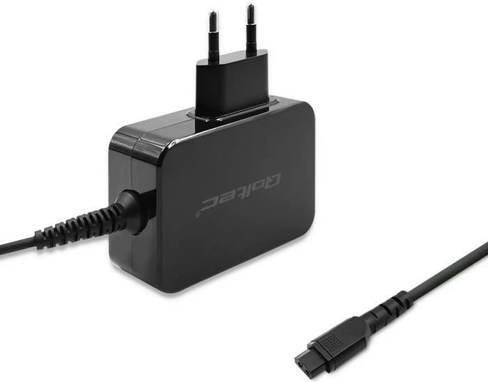 Adapter universal energjie Qoltec 52414, 65W, 10 konektorë, i zi