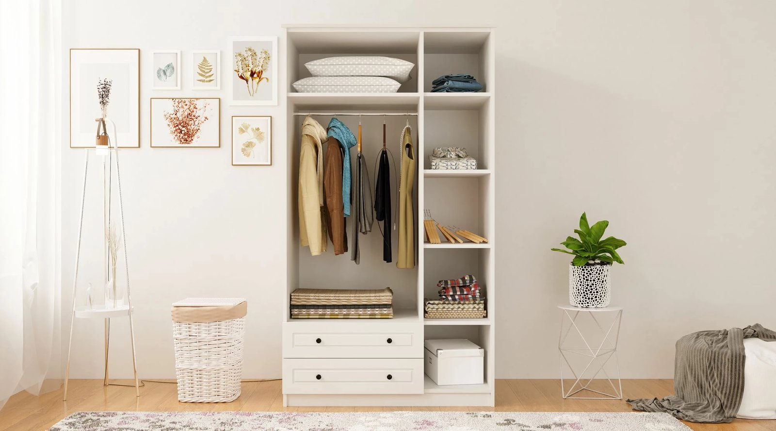 Dollap Skye Decor, ngjyrë e bardhë mat, Rb-062-03