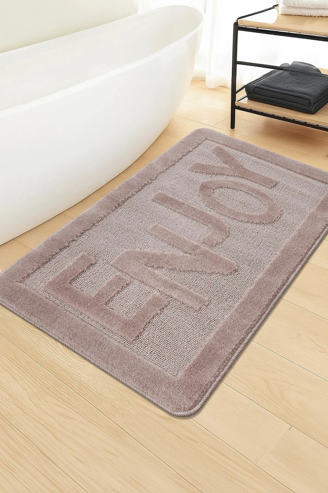 Tapet për banjo, ngjyrë mink, Mijölnir Enjoy, 60x100cm