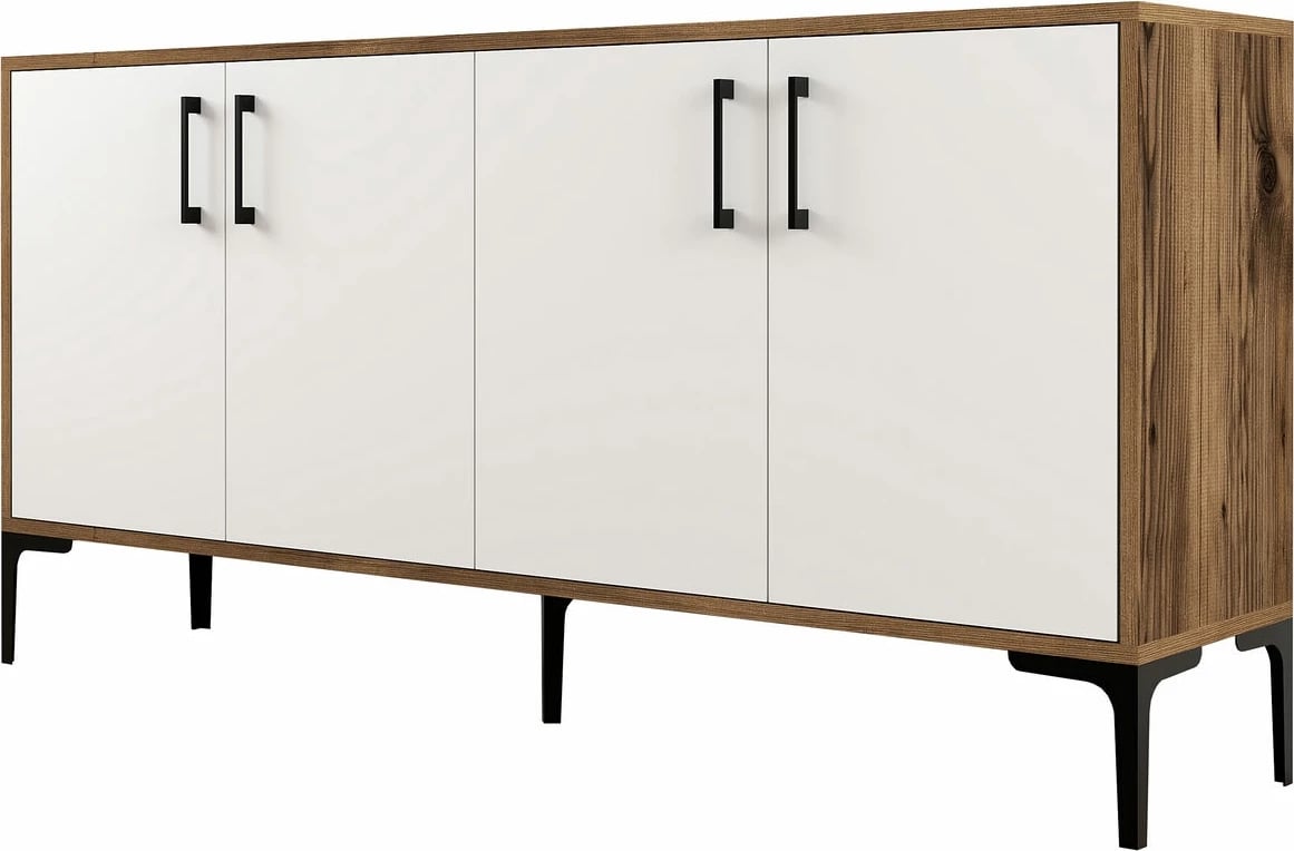 Konsol Hanah Home, Kiev 160, ngjyrë arr dhe e bardhë