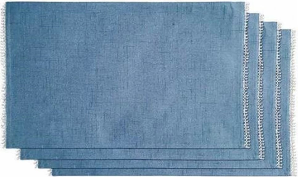 Set mbulesash për tavolinë, pambuk-poliester, ngjyrë kaltër, 35x45cm