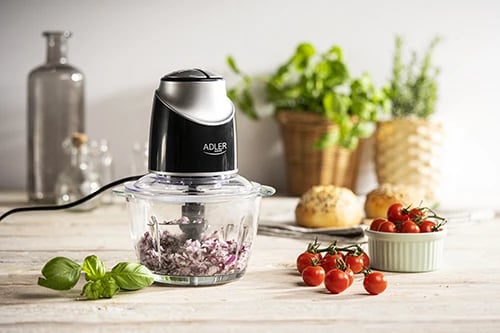 Grirës kuzhine, Adler AD 4082, tas qelqi 1.2L, 4 tehe inoksi, 2 shpejtësi, 300W