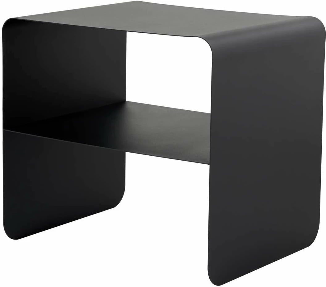 Tavolinë anësore metalike, ngjyrë e zezë, Skye Decor, SHB-013