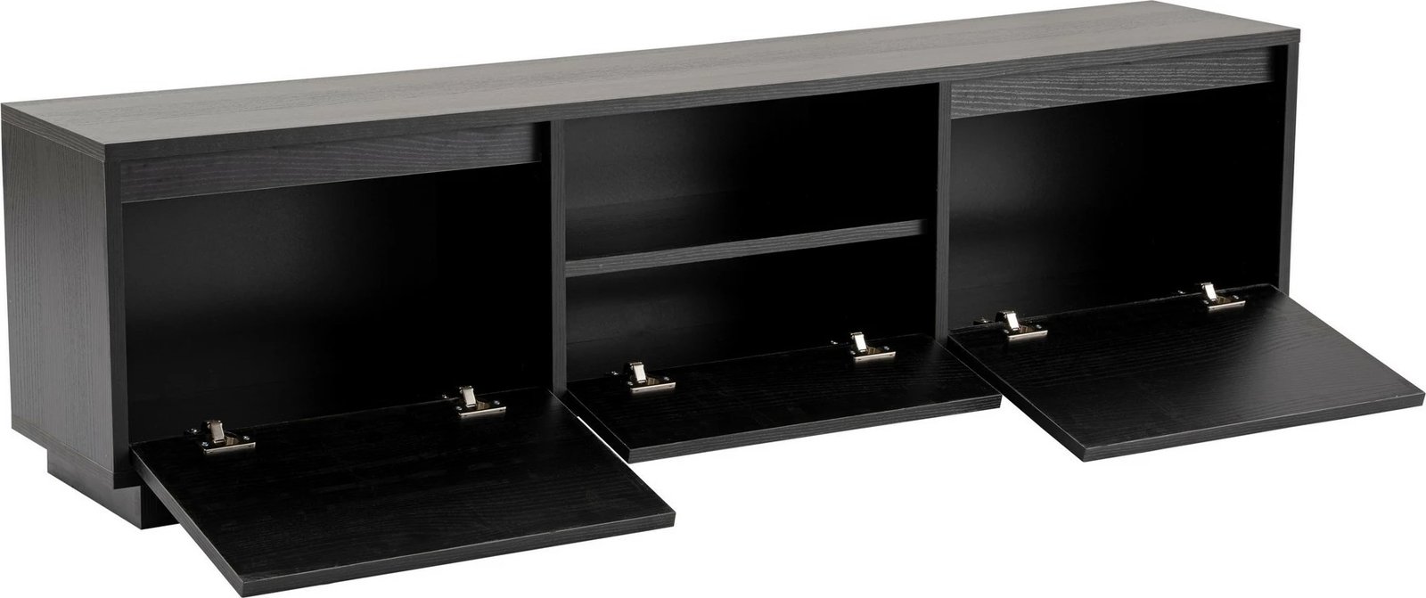 Komodë TV Nordure, Vanguard, ngjyrë dru e zezë