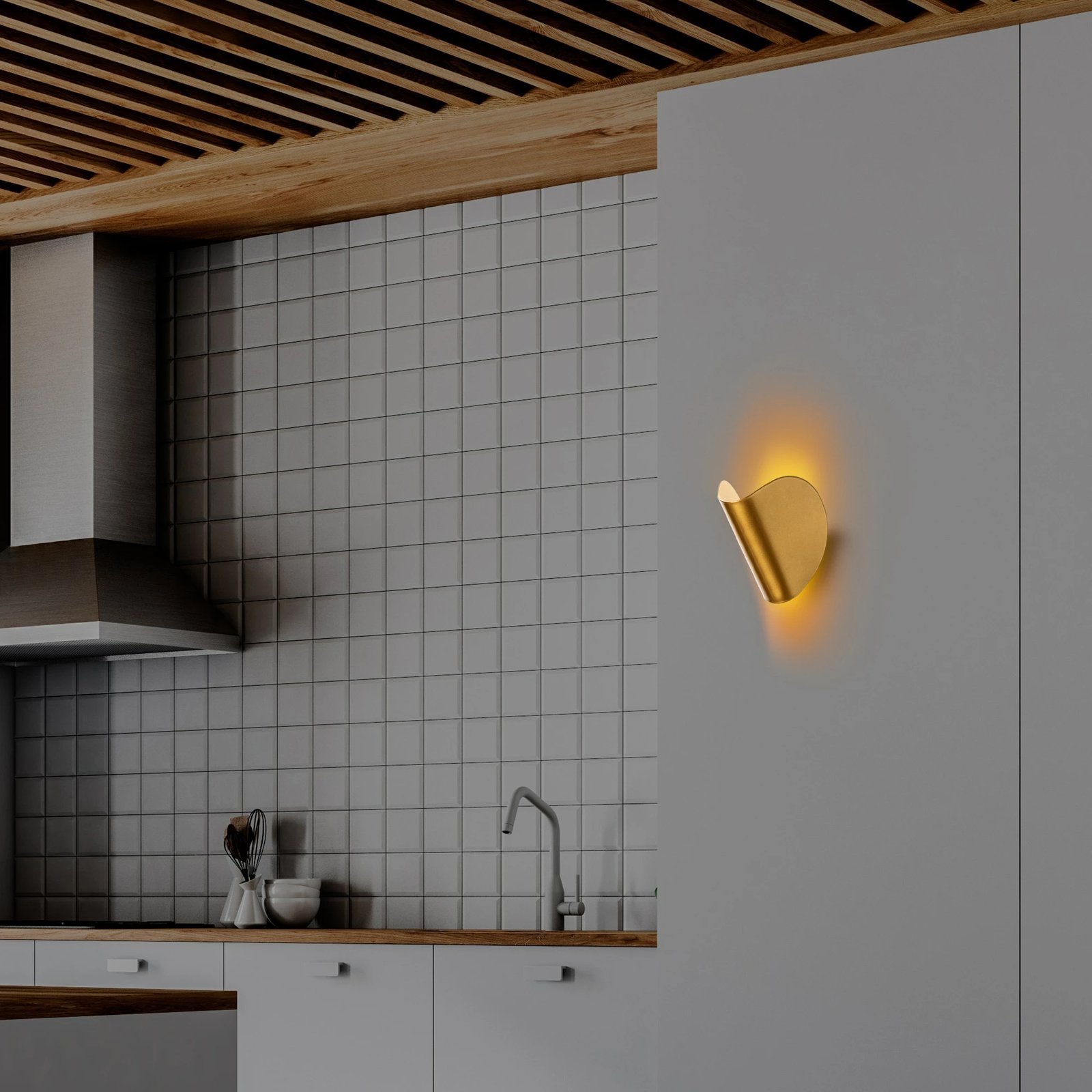 Llambë muri Opviq, Heybe - 13624, ngjyrë ari Llambë muri Opviq, Heybe - 13624, ngjyrë ari