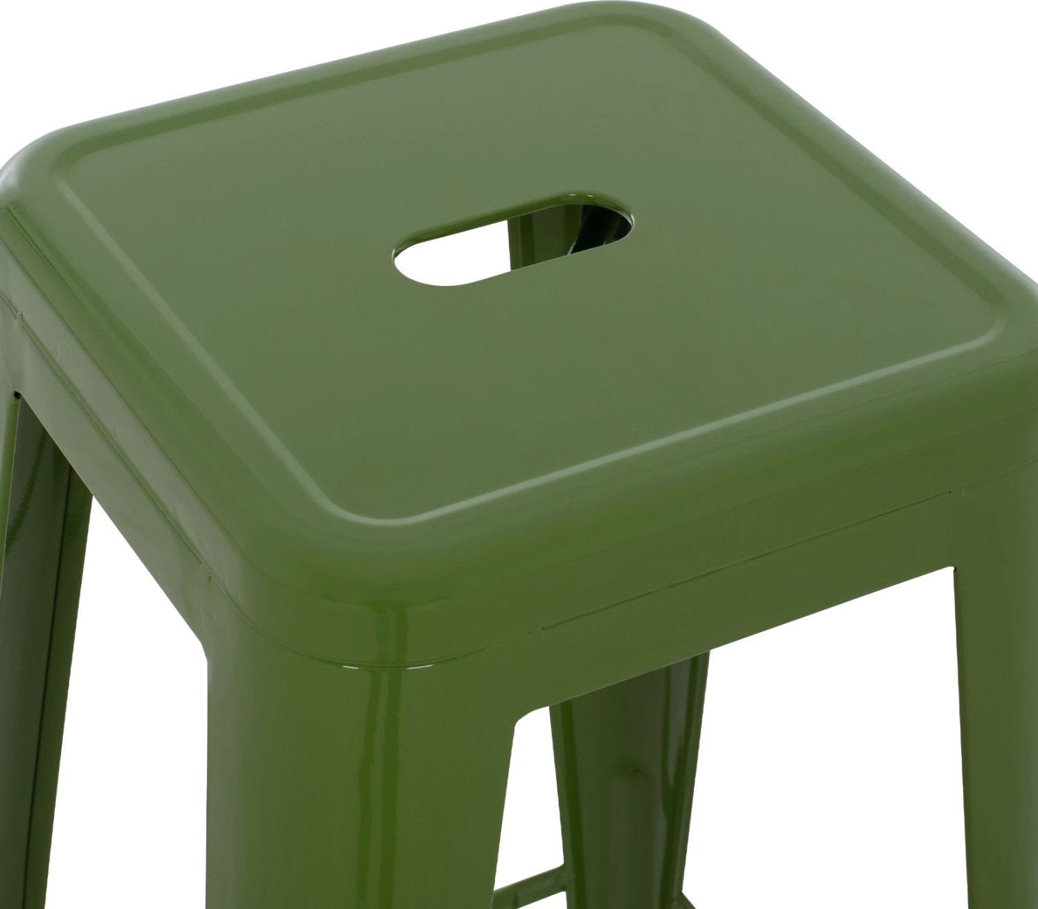 Karrige për bar MELITA-PRO FH8642.53 metalike, ngjyrë ulliri e çelët, 43x43x78Hcm