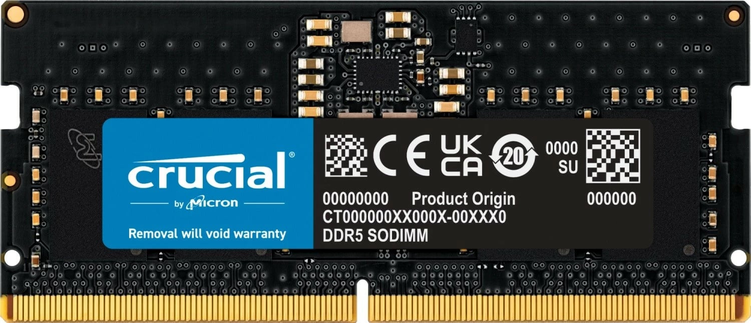 RAM Memorje Crucial CT8G56C46S5, DDR5 SODIMM, 8GB, 5600 MHz, CL46, për notebook