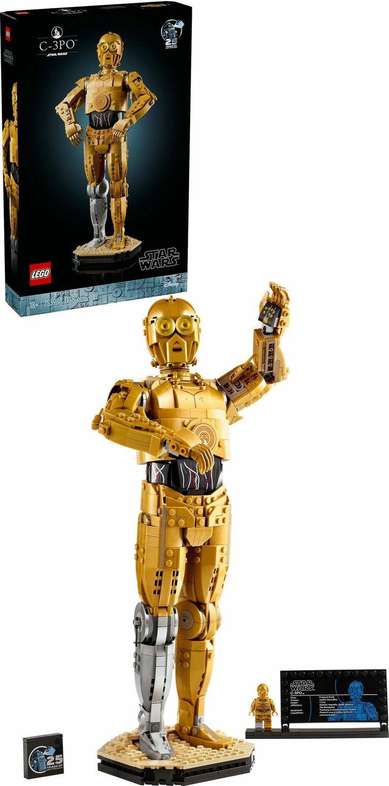 Set ndërtimi LEGO Star Wars C-3PO 75398, 1138 pjesë, multikolor