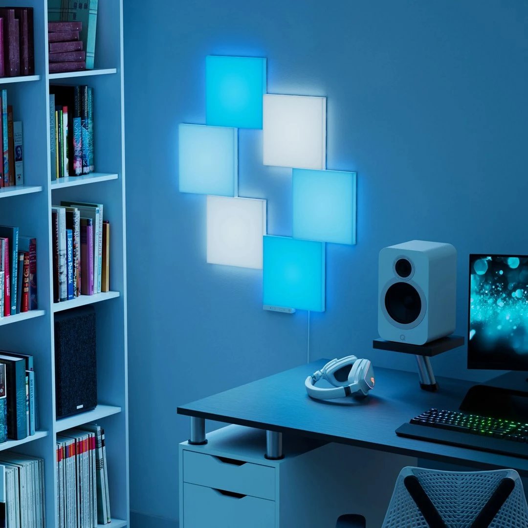 Panel LED Nanoleaf N8100K02-6BS, katror, set prej 6 copë