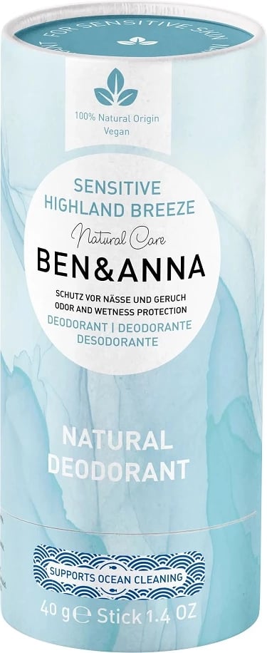 Deodorant natyral stick për femra Ben&Anna Sensitive Highland Breeze, 40g
