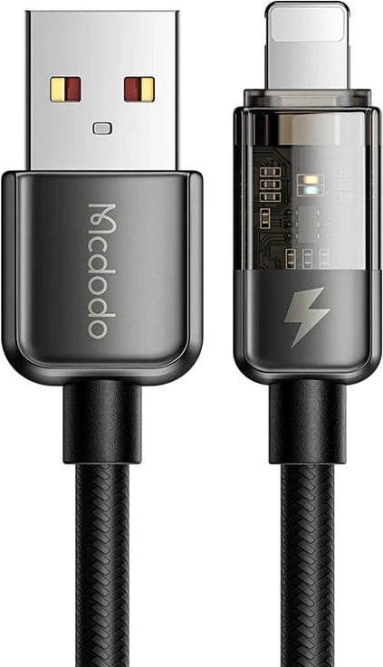 Kabllo Lightning Mcdodo CA-3140, 1.2m, 12W, e zezë