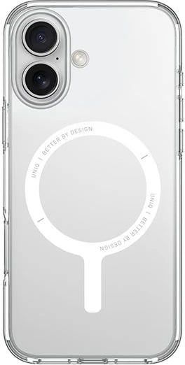 Mbështjellës UNIQ Clario për iPhone 16 Plus 6.7", Magclick, Transparent