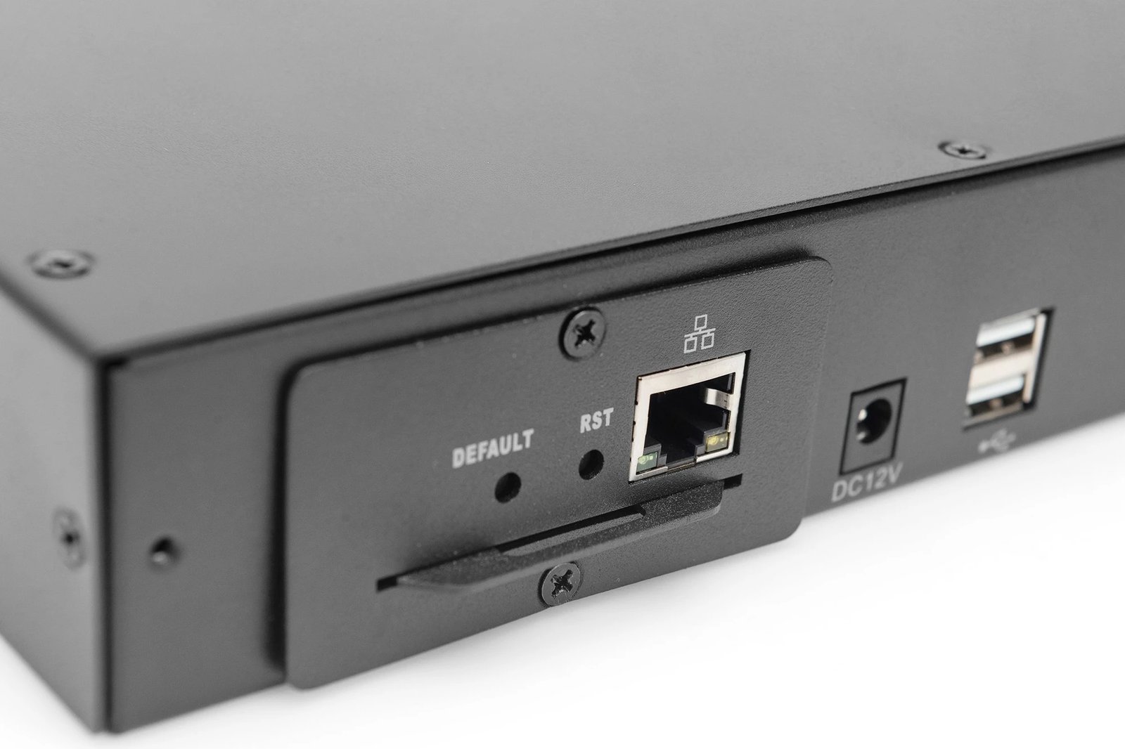 KVM switch Digitus modul 8-portësh Cat.5, i zi