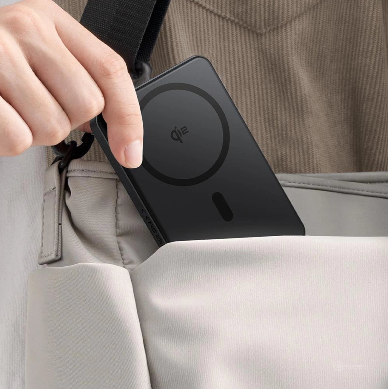 Power bank Baseus Airpow II 10000mAh me MagSafe Qi2, 22.5W, me kabllo USB-C, e zezë