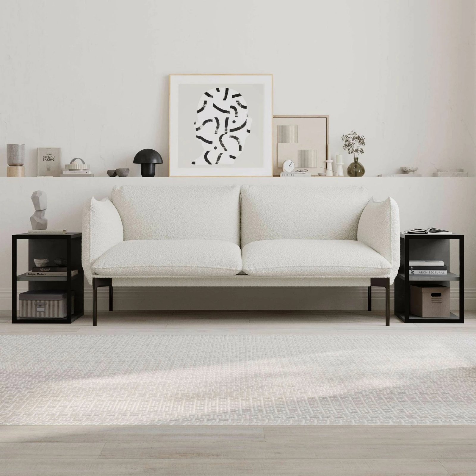 Set tavolinash anësore Skye Decor, ngjyrë gri retro, 2 copë