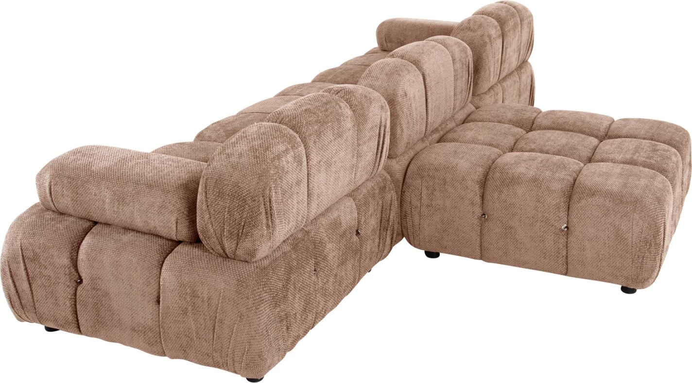 Divan polimorfik SHIFTER FH6073.01, pëlhurë me teksturë, ngjyrë kafe e çelur, 290x196x76H cm