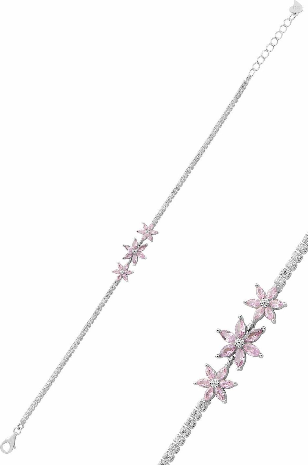 Byzylyk argjendi Jumeon, ngjyrë rozë, SGTL12761