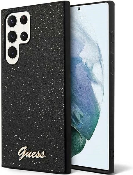 Mbështjellës Guess Glitter Script për Samsung Galaxy S24 Ultra, i zi