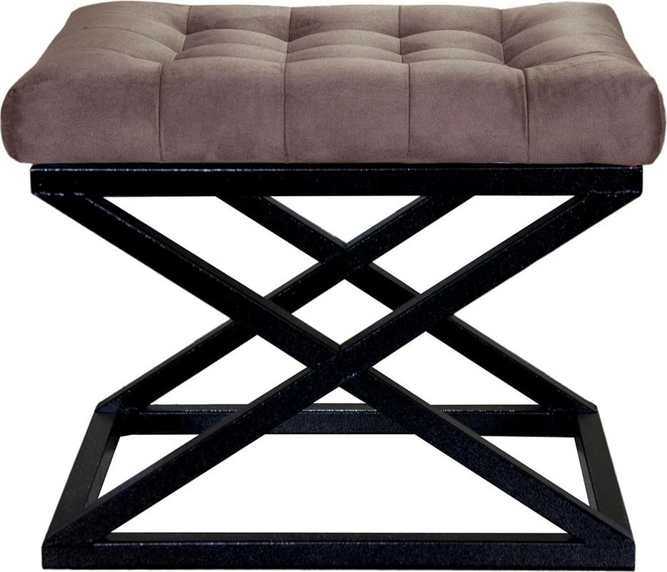 Puf Atelier del Sofa, kapraz, ngjyrë e zezë dhe kafe