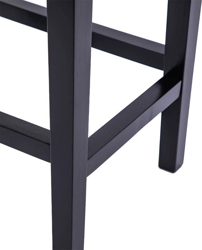 Karrige për bar Ridley dru-pu e zezë 51x34x61.5cm