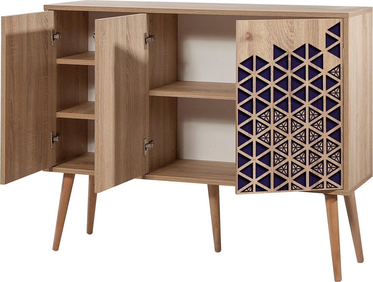 Konsol Hanah Home, Mega-123, ngjyrë lisi Sonoma