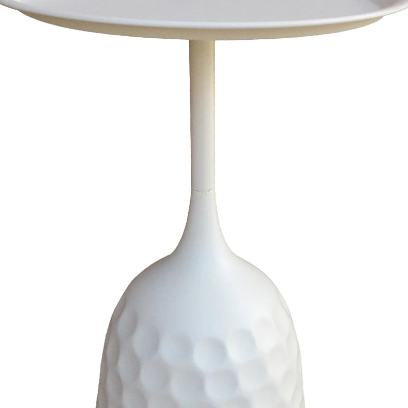 Tavolinë anësore Waini, metal, ngjyrë krem, D39x60cm