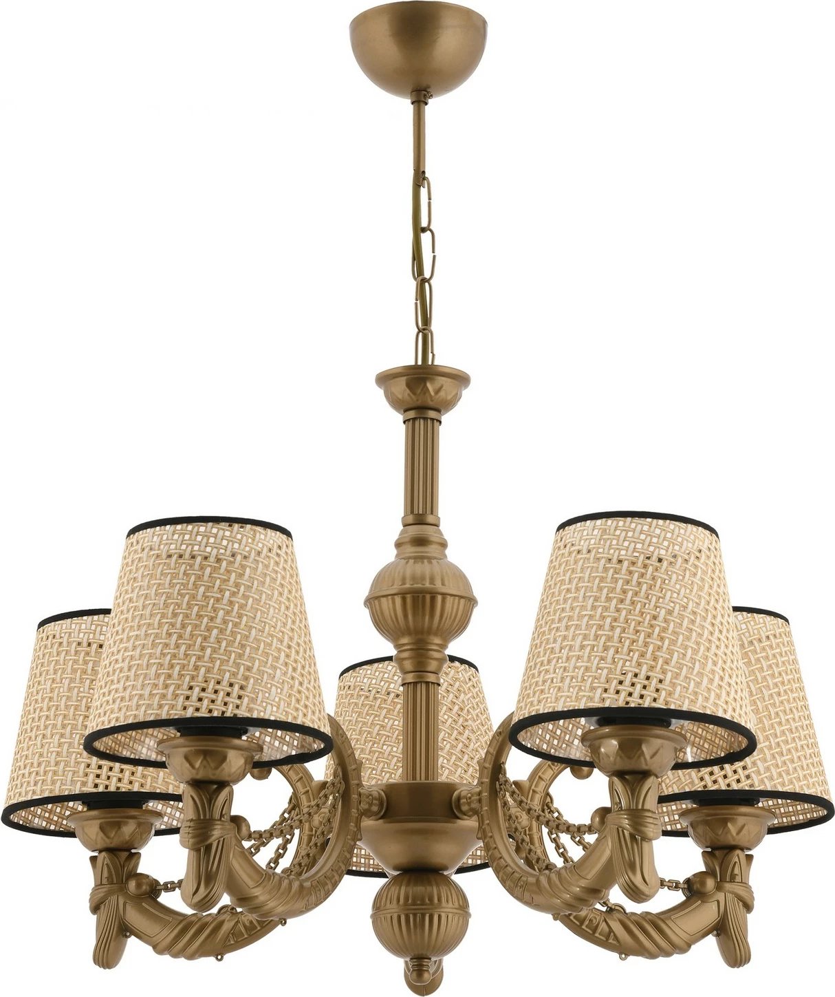 Llambë tavani Opviq Fiona, zinxhir Coral, natyrale, ari