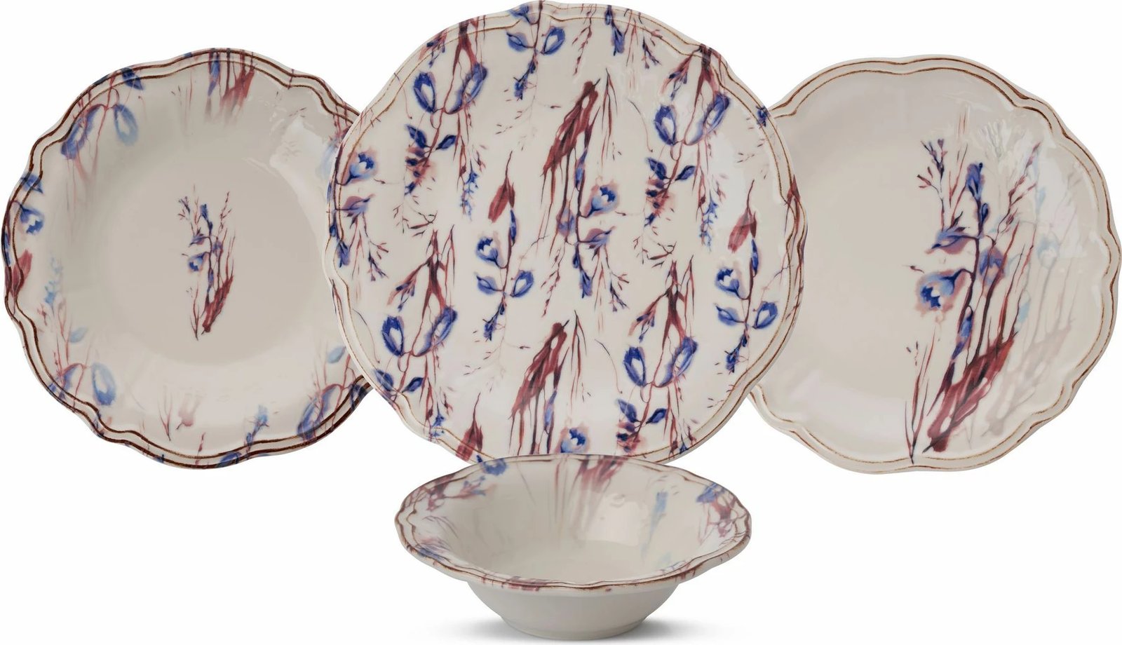 Set enësh për drekë (24 copë), Hermia Concept, ngjyrë blu rustika