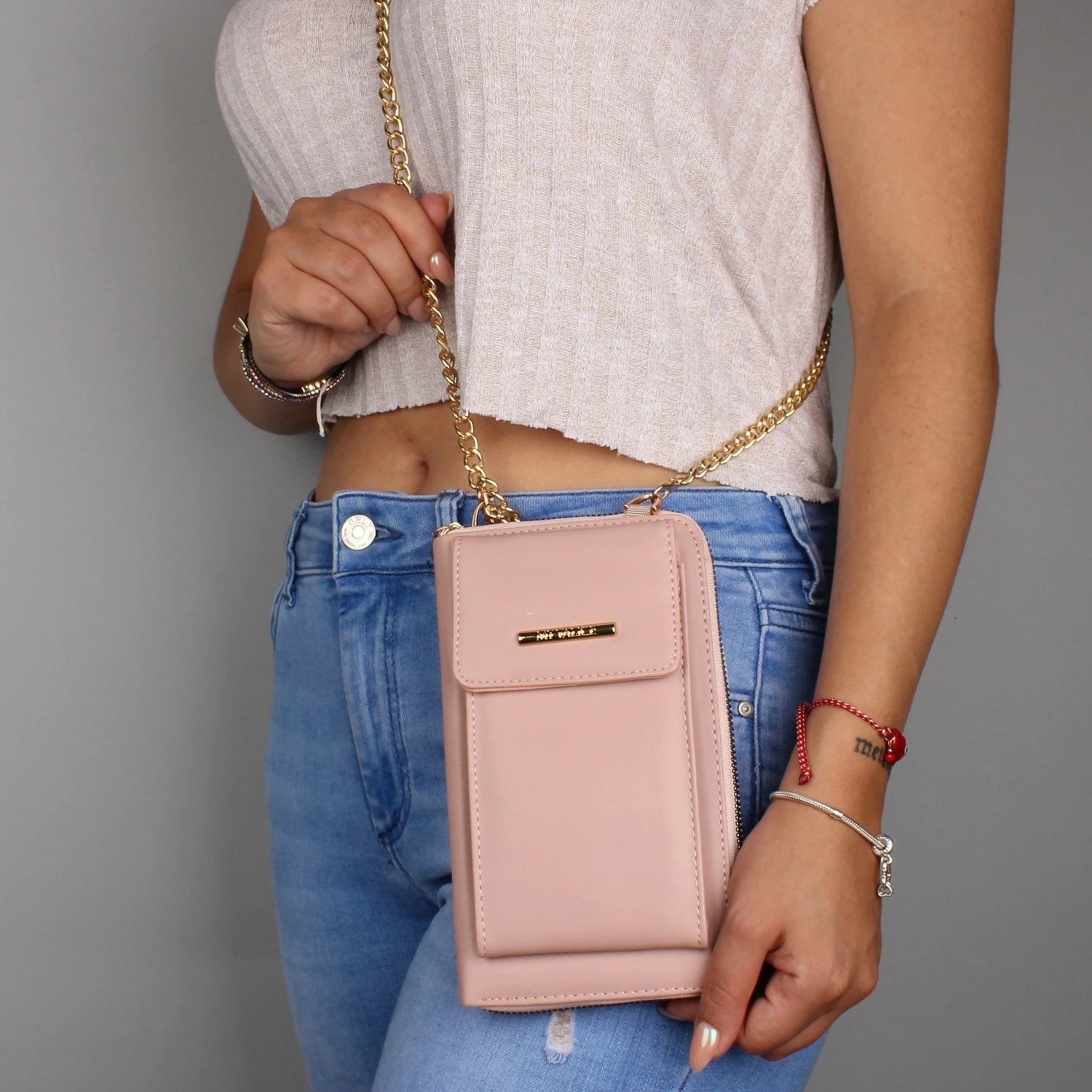 Kuletë dhe çantë për telefon Zoozie Bags, ngjyrë pluhur, 1142