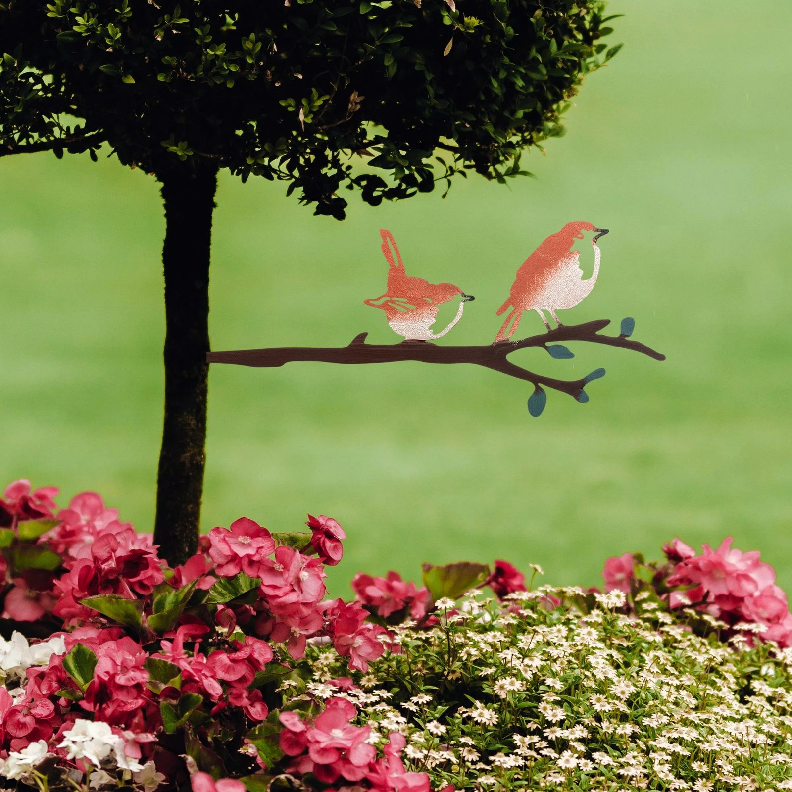 Objekt dekorativ për kopsht, zogj në degë, Aberto Design, 23