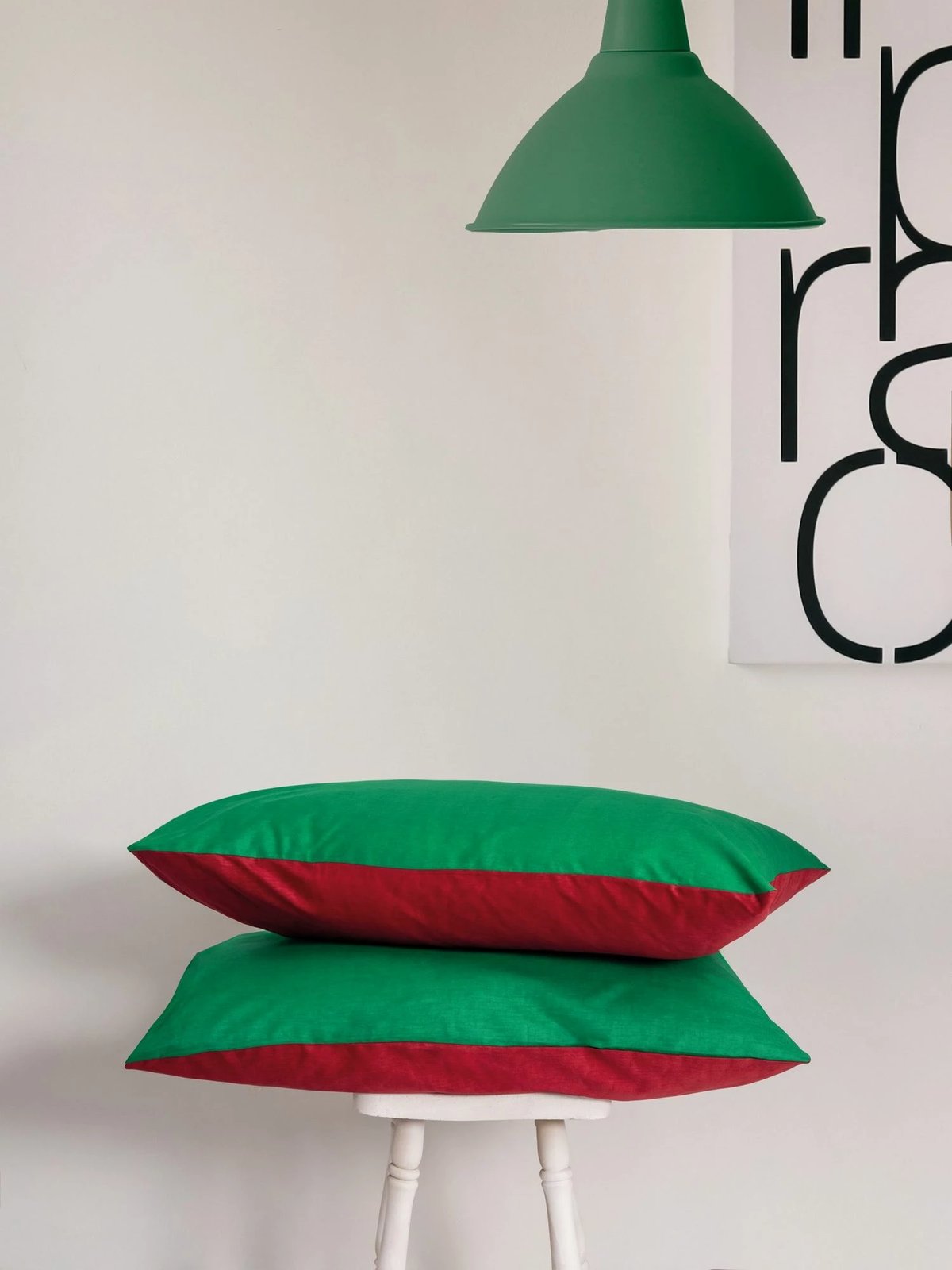 Set mbulesë për jorgan njëpersonësh Ranforce, L'essentiel, Holly, e gjelbër dhe e kuqe