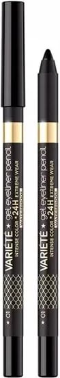 Laps për sy Eveline Variete Gel Eyeliner Pencil 01 Black, e zezë