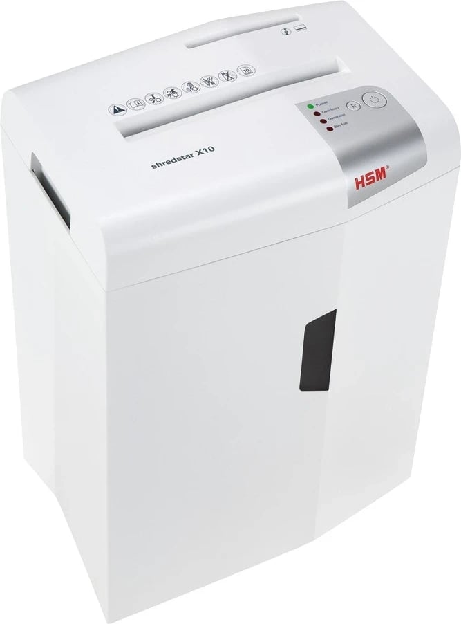 Prishës Dokumentesh HSM shredstar X10, me mekanizëm të veçantë për prerjen e CD-ve, Argjendtë