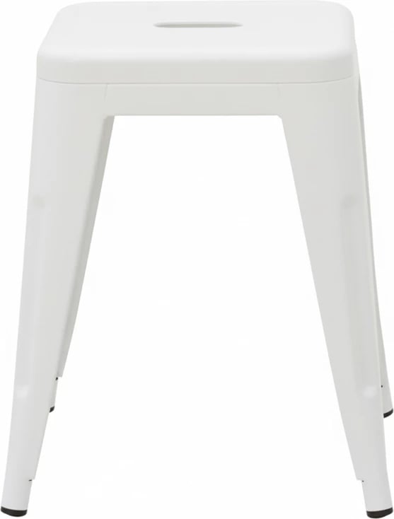 Karrige për bar Utopia, metalike, ngjyrë e bardhë matte, 30x30x45cm