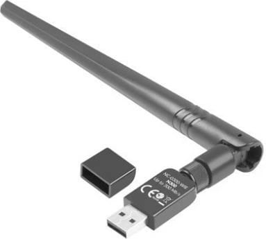 Kartë rrjeti WiFi USB Lanberg NC-0300-WIE, 300 Mbps, 2 antena, E zezë