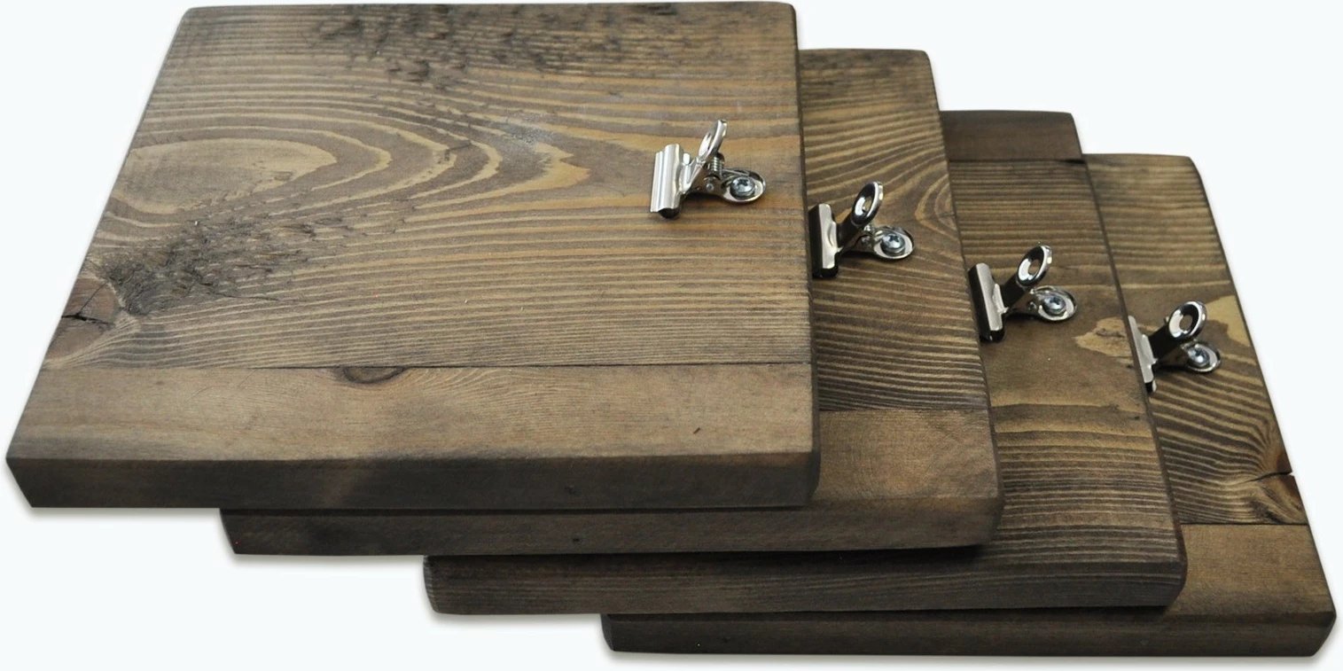 Aksesor dekorativ muri prej druri bredhi, ngjyrë arre, Skye Decor, 4 copë, Aa066