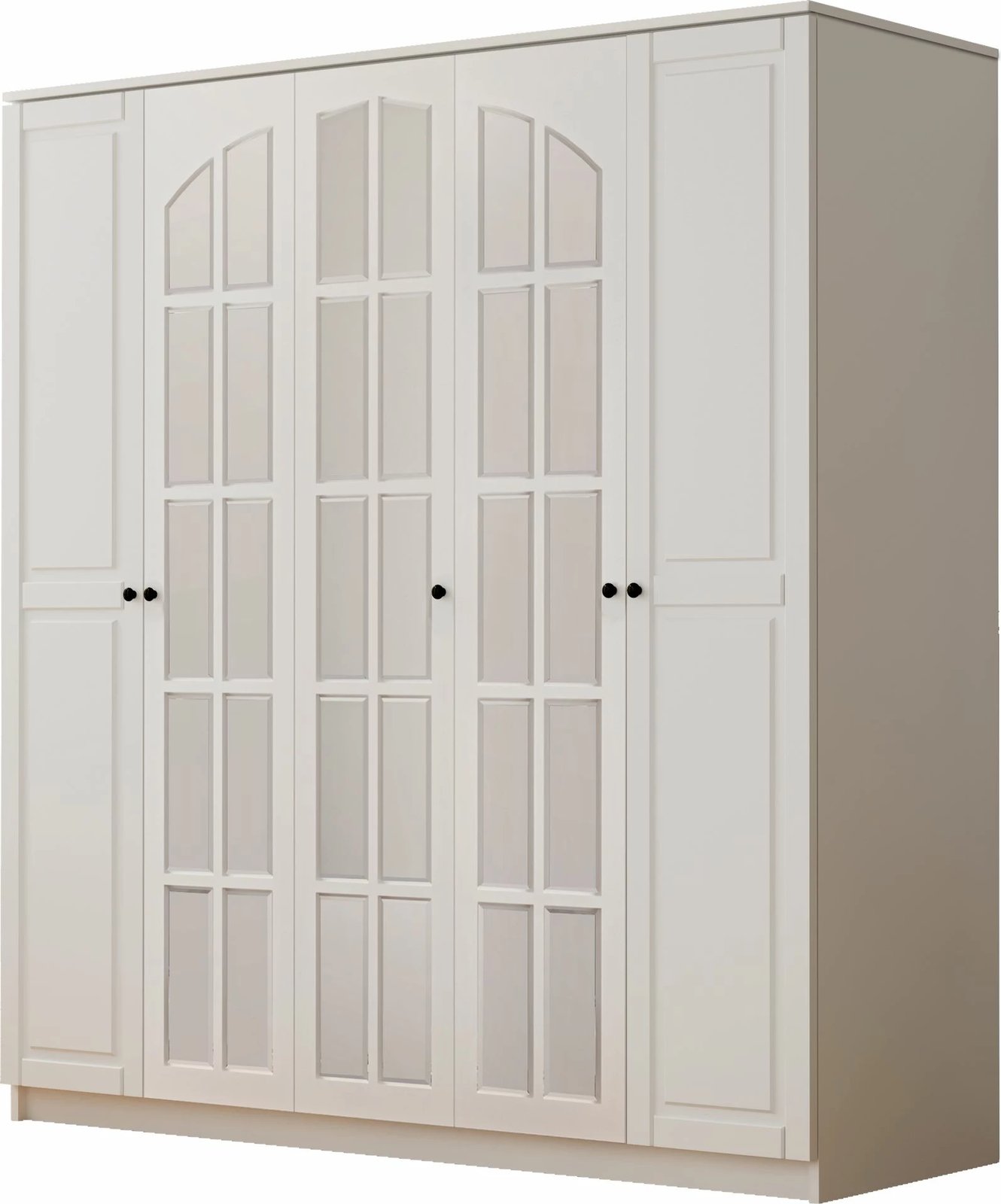 Dollap rrobash Skye Decor, ngjyrë e bardhë mat, RB-016