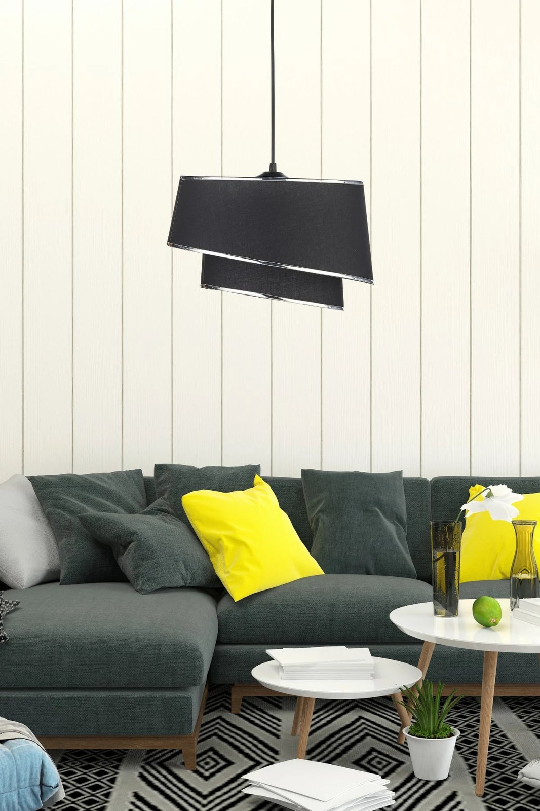 Llambë tavani Opviq, KS-2006, e zezë dhe argjendtë