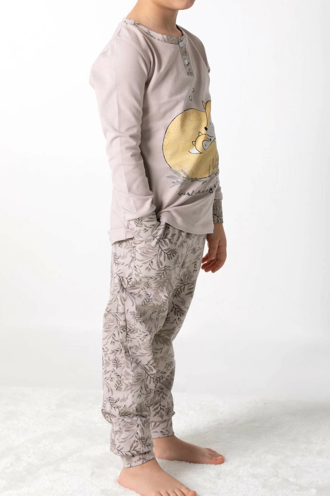 Pizhama për fëmijë Jumeon, 002-000676, ngjyrë mink