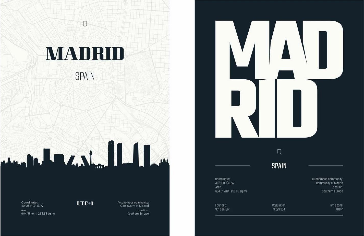 Pikturë dekorative me kornizë MDF (2 copë), Wallity, Mp2-00121, 30x40cm