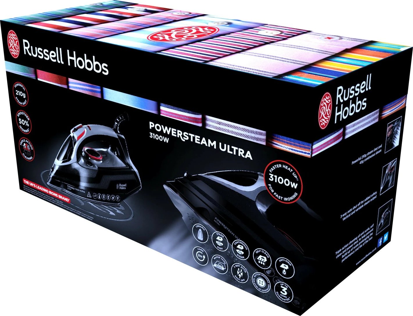 Hekur Russell Hobbs Power Steam Ultra 20630-56, 3100W, 0.35L, i zi, gri
