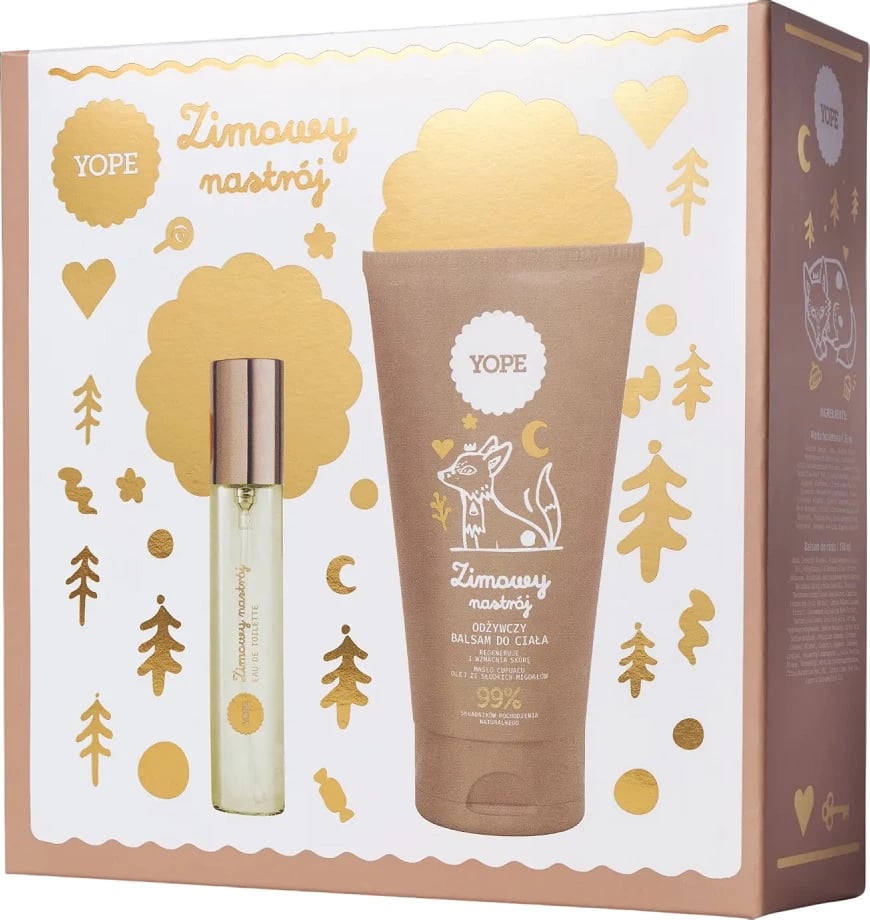 Set balsam trupi dhe Eau de Toilette unisex Yope Winter Mood 150ml + 33ml