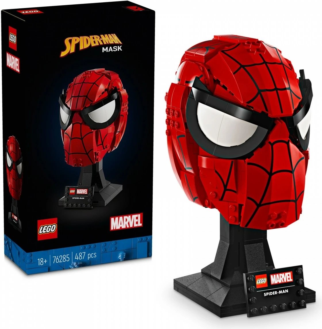 Set ndërtimi LEGO Marvel Spider-Man Mask 76285, 487 pjesë, për të rritur