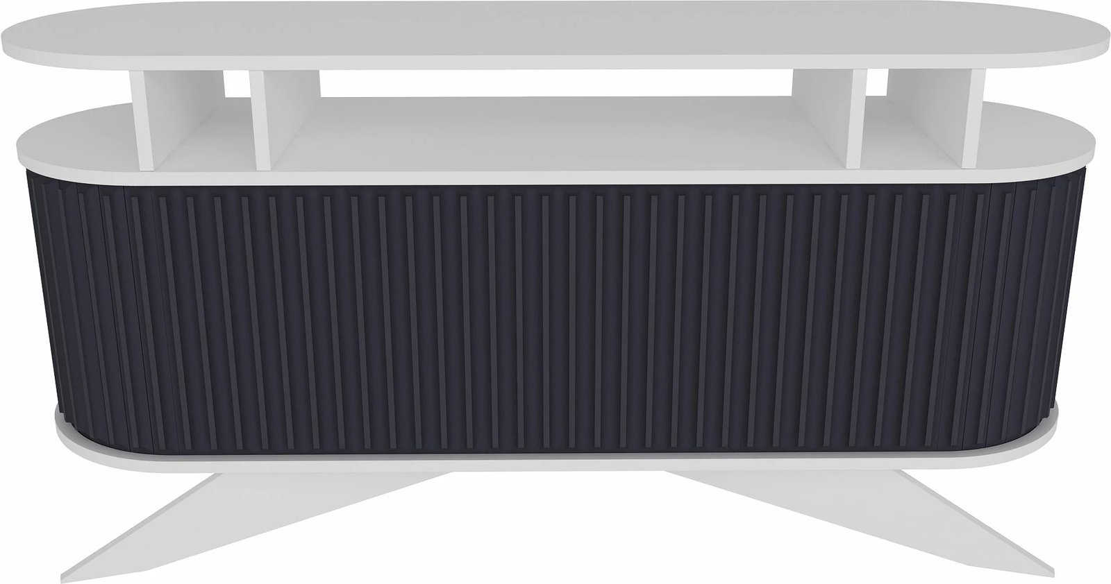 Komodë Hanah Home, e madhe, e bardhë dhe antracit