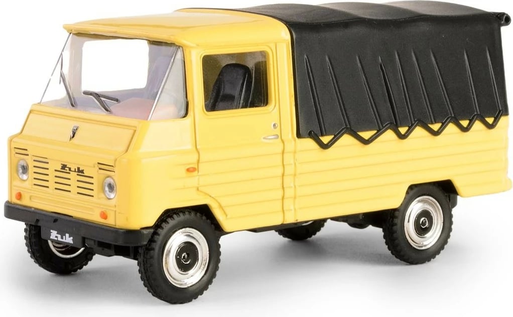 Kamion lodër Daffi Żuk K-550, metal/plastik, 1:43, verdhë/zi