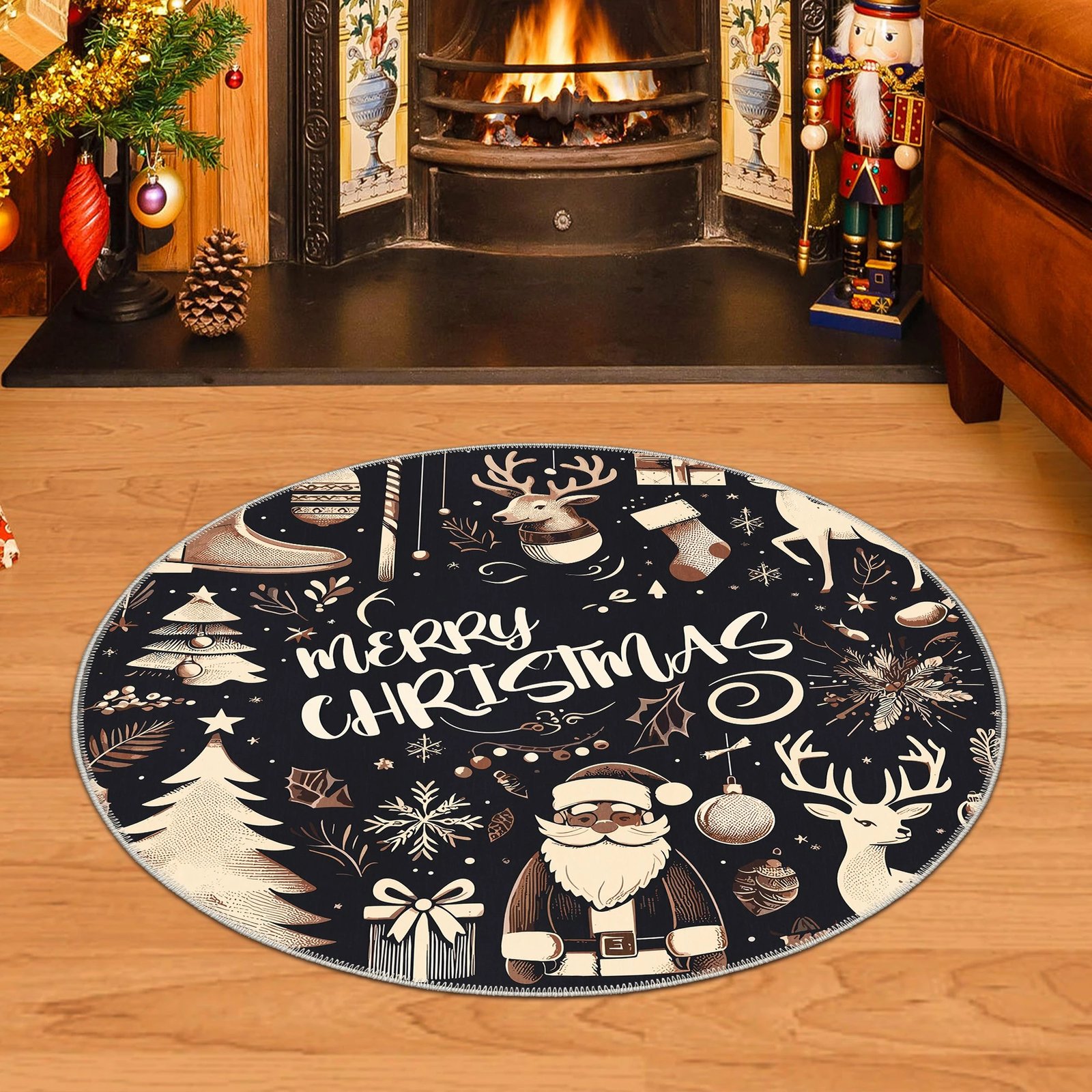 Qilim i rrumbullakët, shumëngjyrësh, Conceptum Hypnose, Woobtny0508, 90x90cm