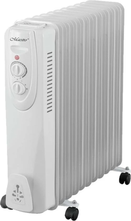 Ngrohës me vaj, Feel-Maestro MR-950-11, 11 elemente, 2500W, termostat, 3 nivele, e bardhë
