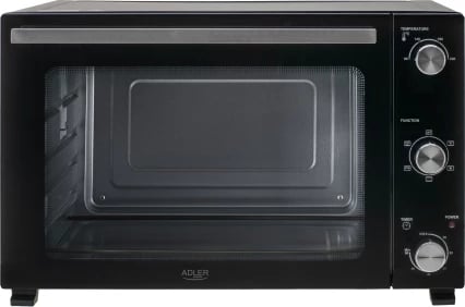 Furrë elektrike, Adler AD 6025, 35L, konvekcion + rrotisserie, 1500W, e zezë