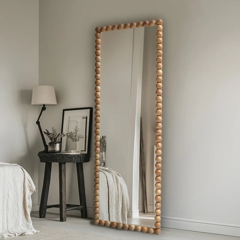 Pasqyrë muri Ledalo, dru natyral, 45x4.5x130cm